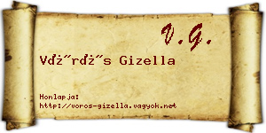 Vörös Gizella névjegykártya