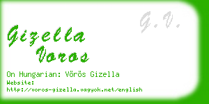 gizella voros business card