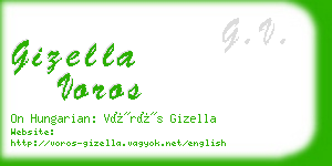 gizella voros business card